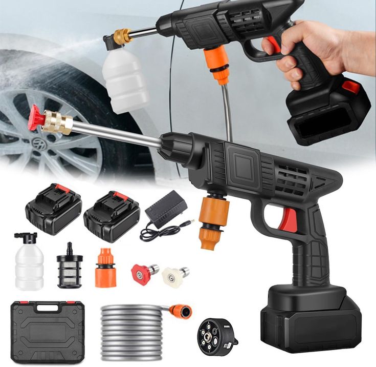 Automatic Cordless Car Wash Spray Gun | 48V High Pressure Lithium Battery