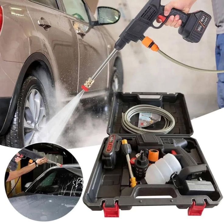 Automatic Cordless Car Wash Spray Gun | 48V High Pressure Lithium Battery
